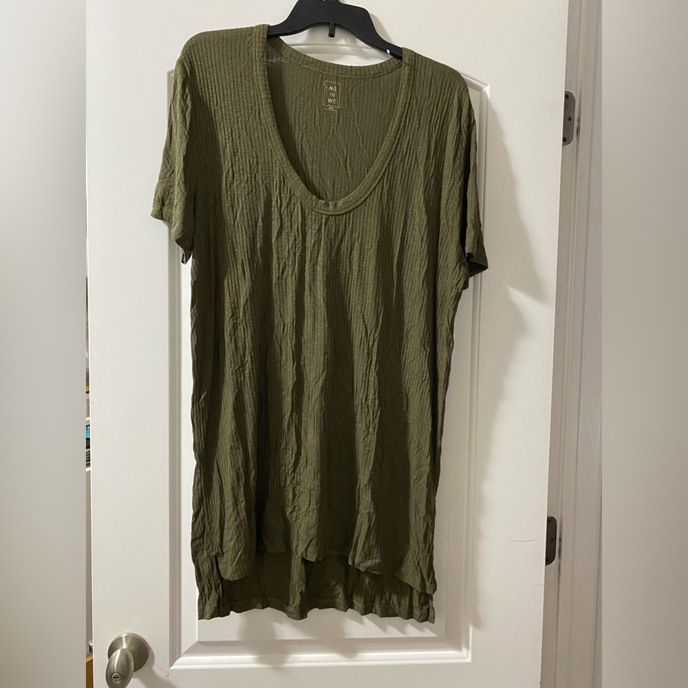 Long ribbed tee shirt